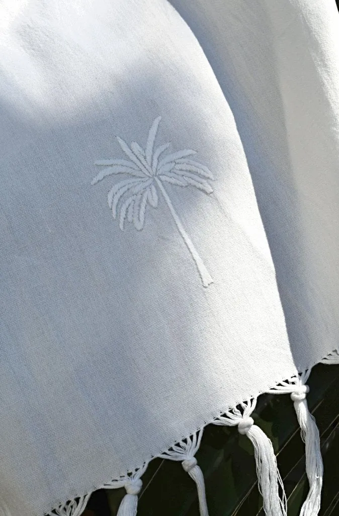 EMC Embroidered Lounge Towel - Palm Tree Design