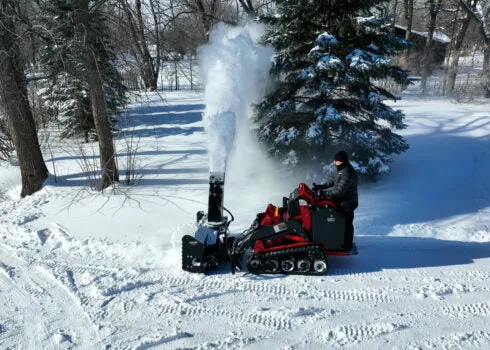 Erskine Mini Hydraulic Snowblower SB300 Series | Cut of Width 48”, 55” & 61” | 11-22 GPM Hydraulic Flow | For Mini Skid Steer