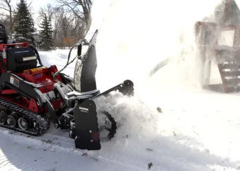 Erskine Mini Hydraulic Snowblower SB300 Series | Cut of Width 48”, 55” & 61” | 11-22 GPM Hydraulic Flow | For Mini Skid Steer