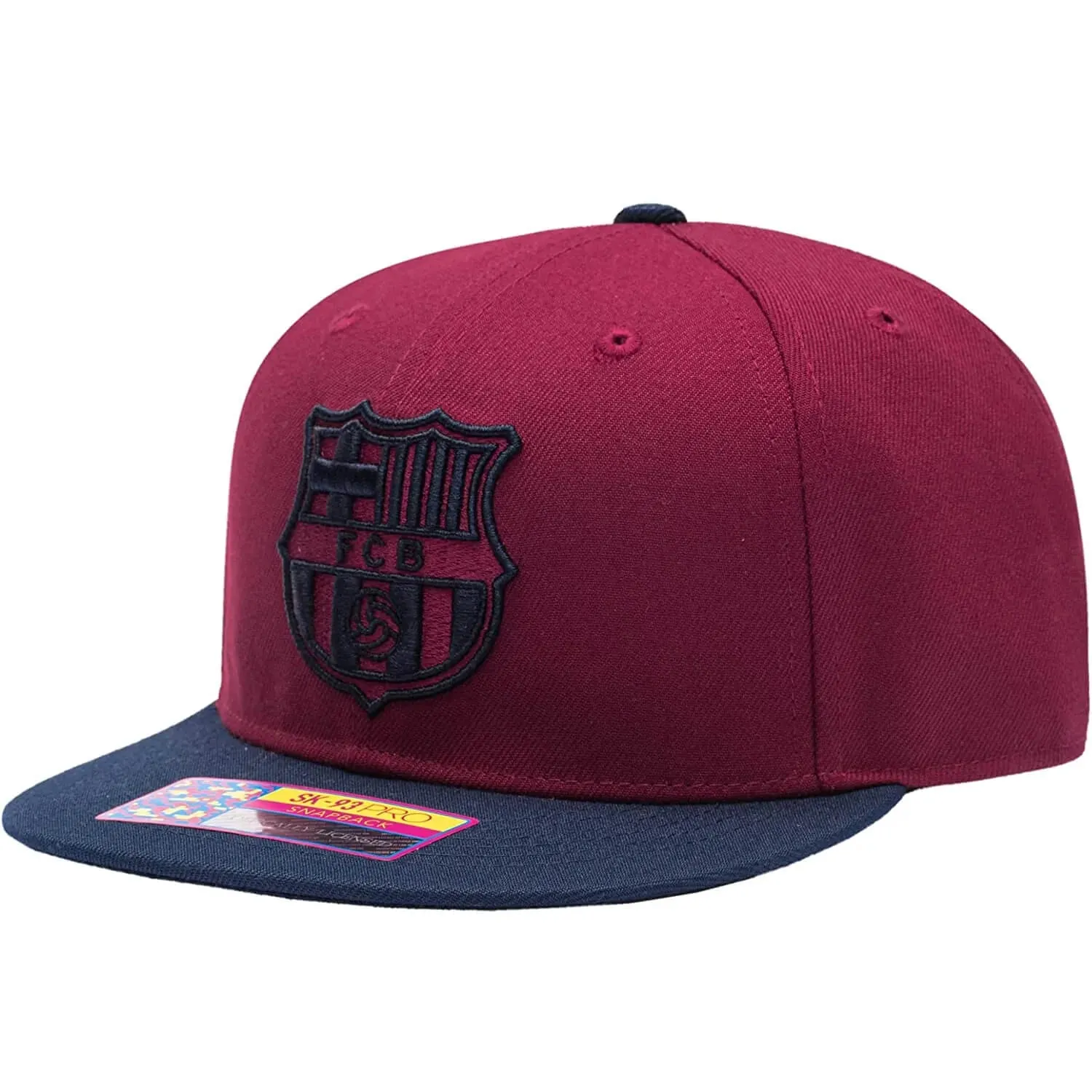 Fan Ink Collection Barcelona Team Snapback Hat - Burgundy