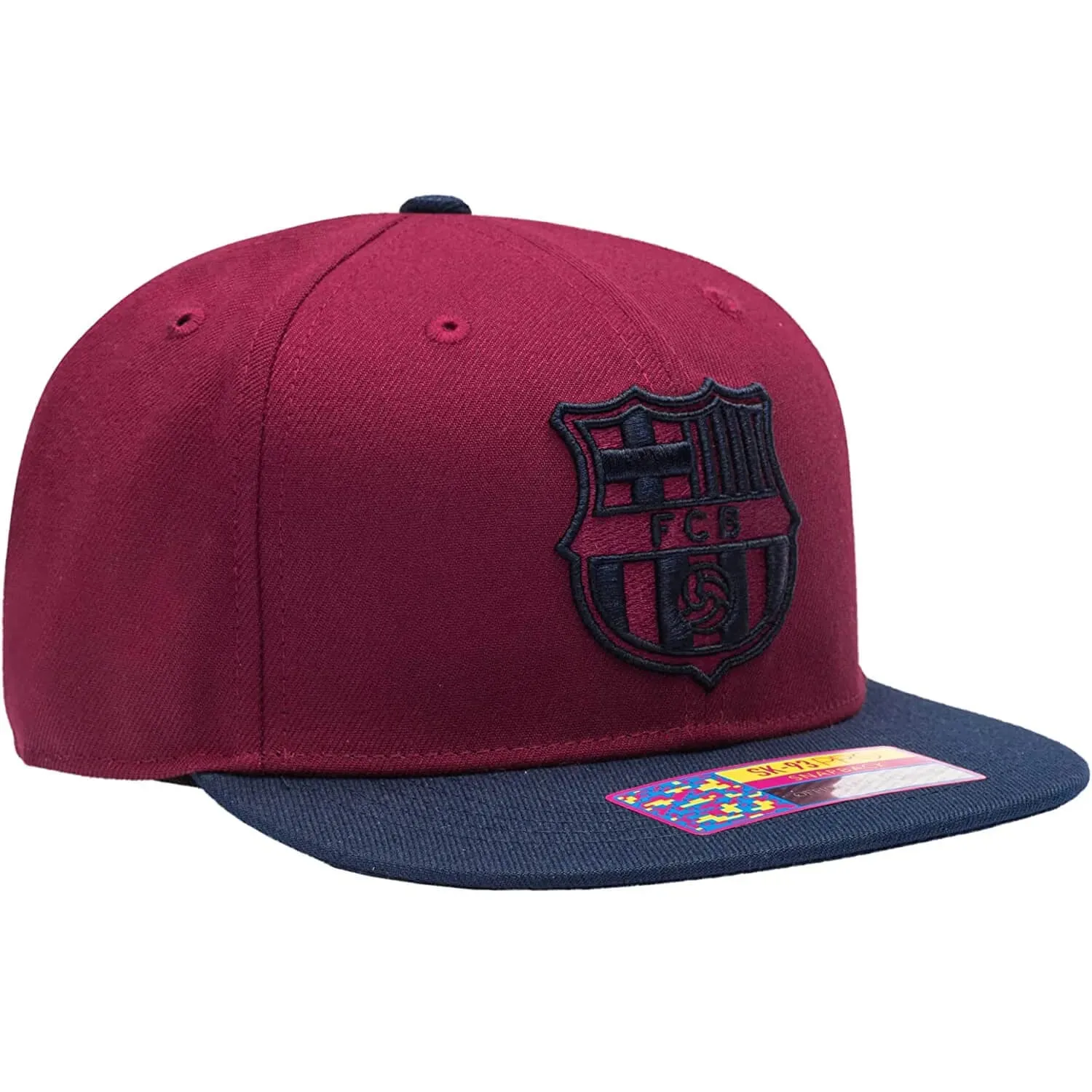 Fan Ink Collection Barcelona Team Snapback Hat - Burgundy