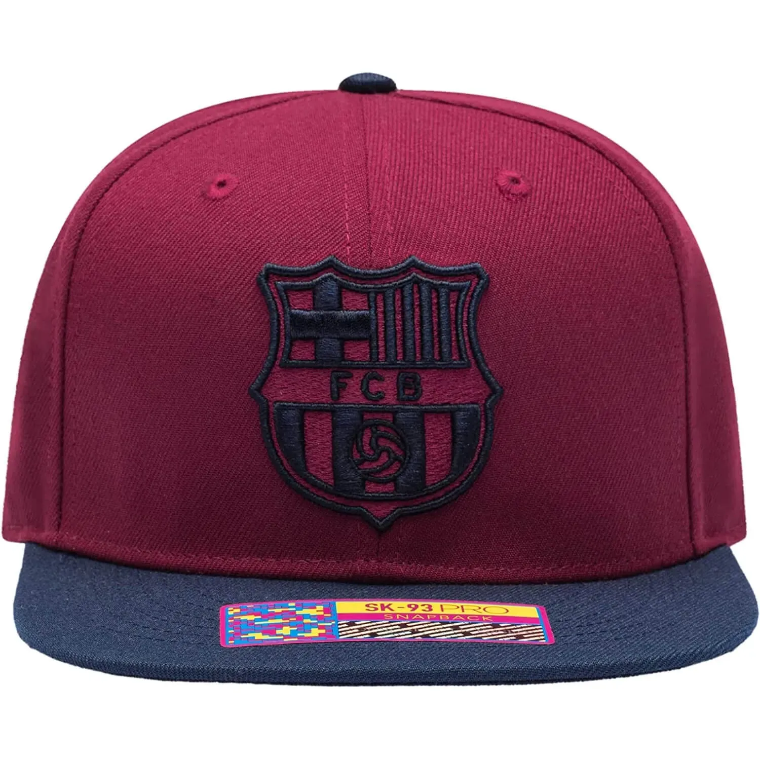 Fan Ink Collection Barcelona Team Snapback Hat - Burgundy