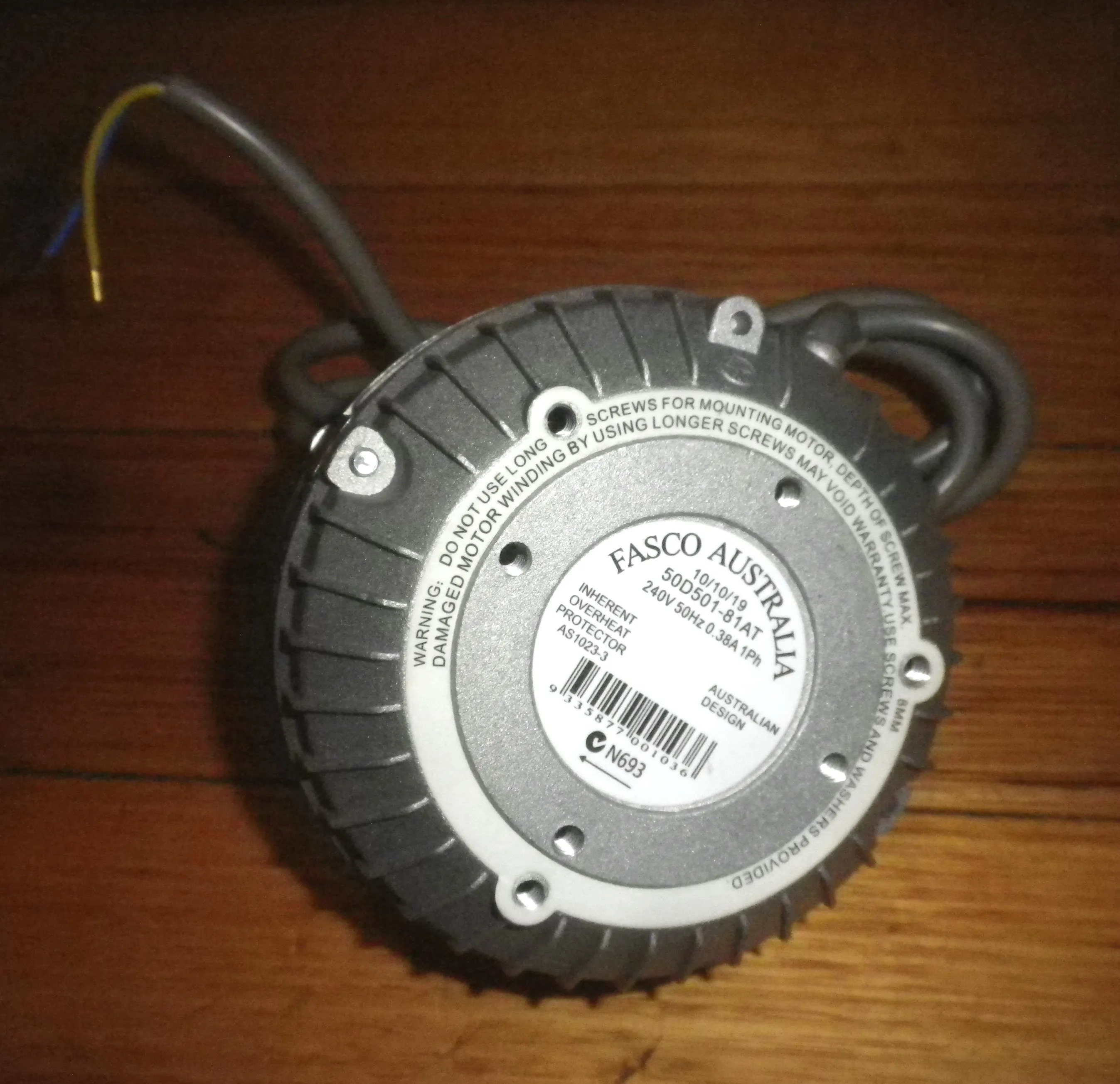 Fasco 10Watt Anticlockwise Condensor Fan Motor # 50D501-81AT