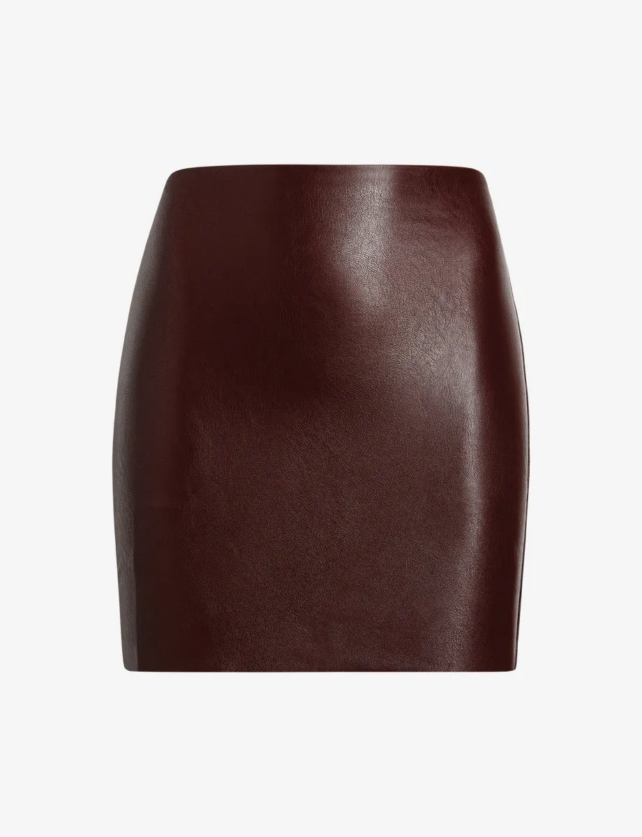 Faux Leather Micro-Mini Skirt