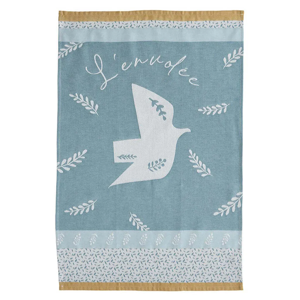 Flight (L'Envolée) French Jacquard Cotton Dish Towel by Coucke