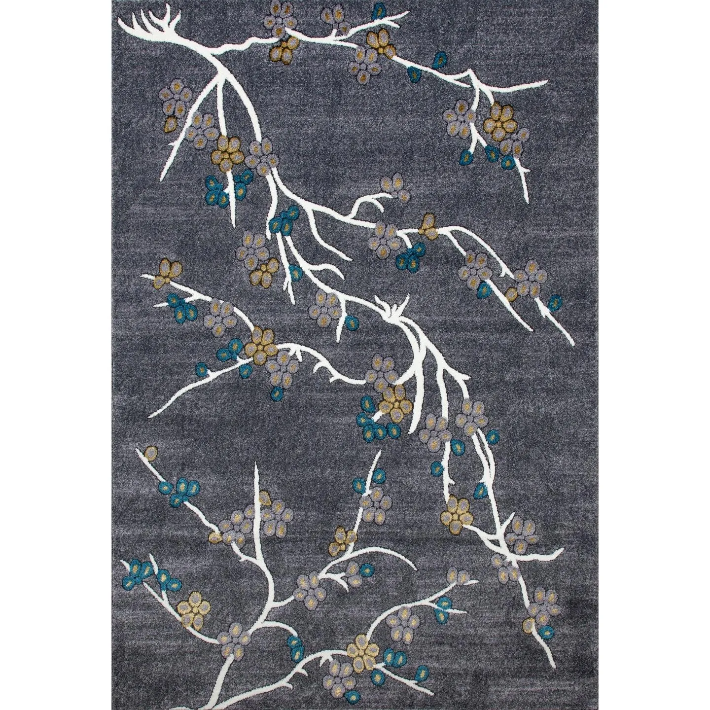 Floral Branches Patterned 6055 Area Rug