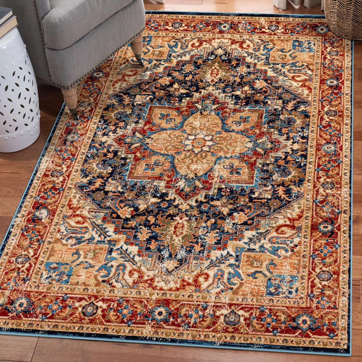 Floral Oriental Area Rug