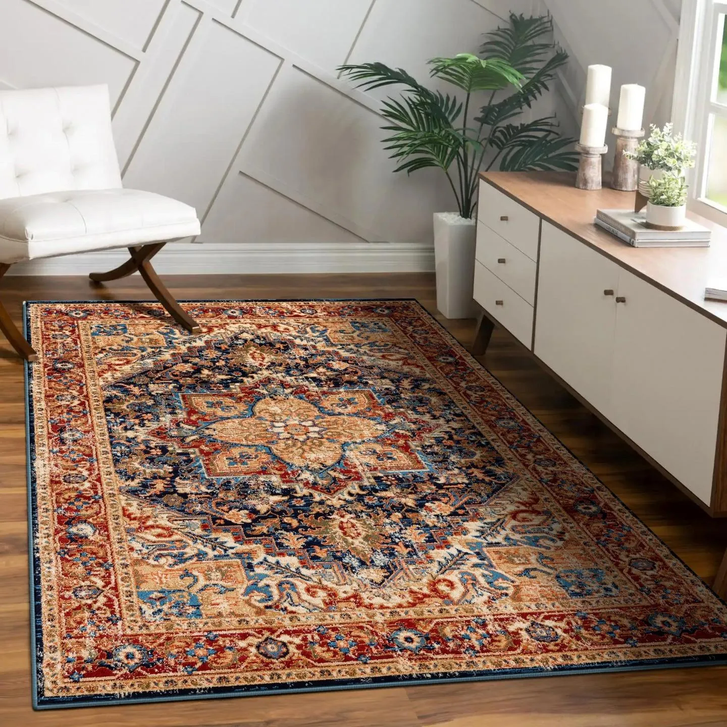 Floral Oriental Area Rug