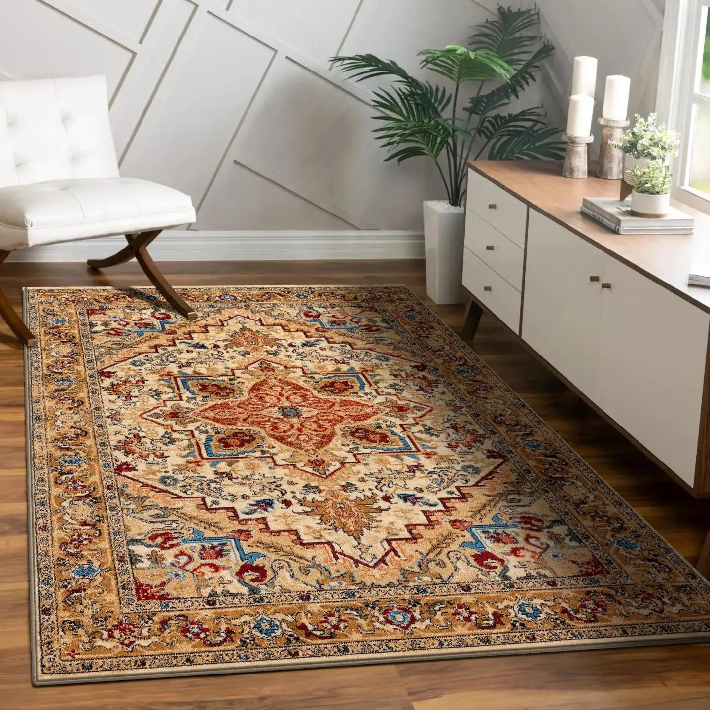 Floral Oriental Area Rug