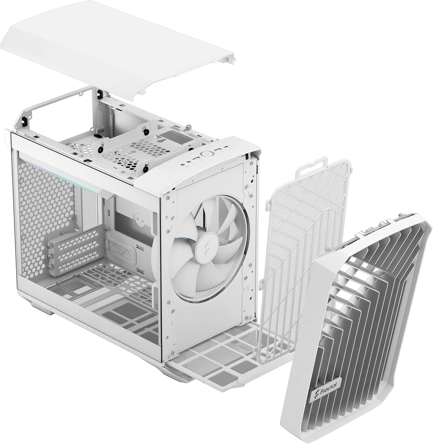 Fractal Design Torrent Nano RGB White TG Light Tint Mini-ITX Case FD-C-TOR1N-05