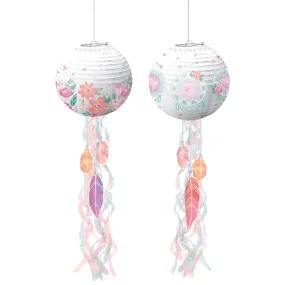 Free Spirit Birthday Lanterns, 9 1/2 Inches, 3 Count