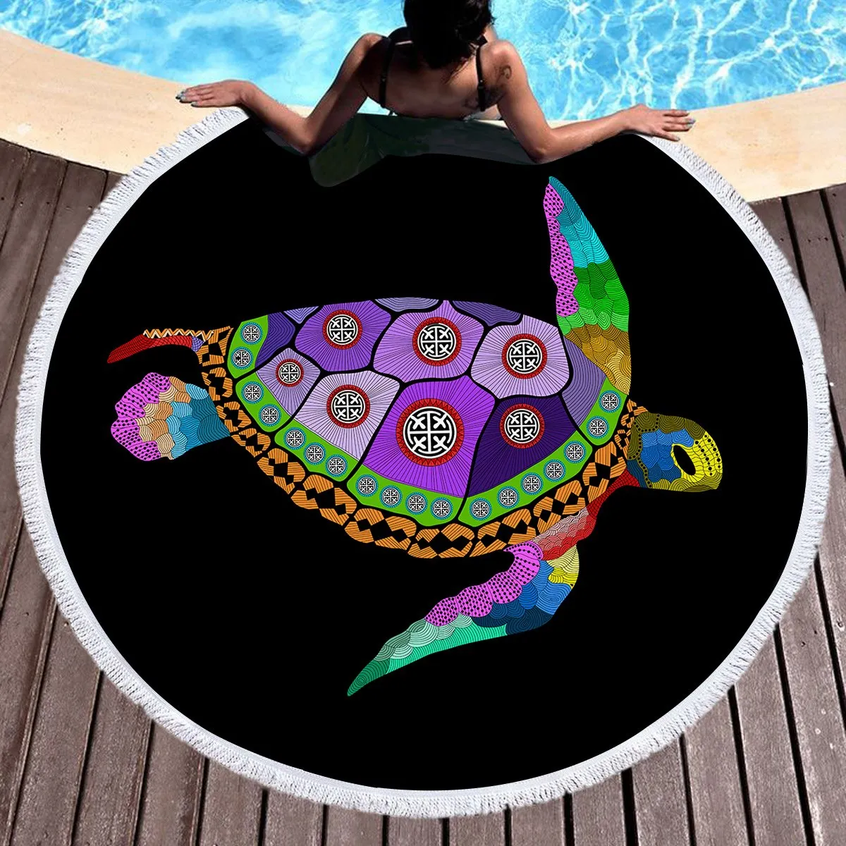 Free Spirit Turtle Towel   Backpack