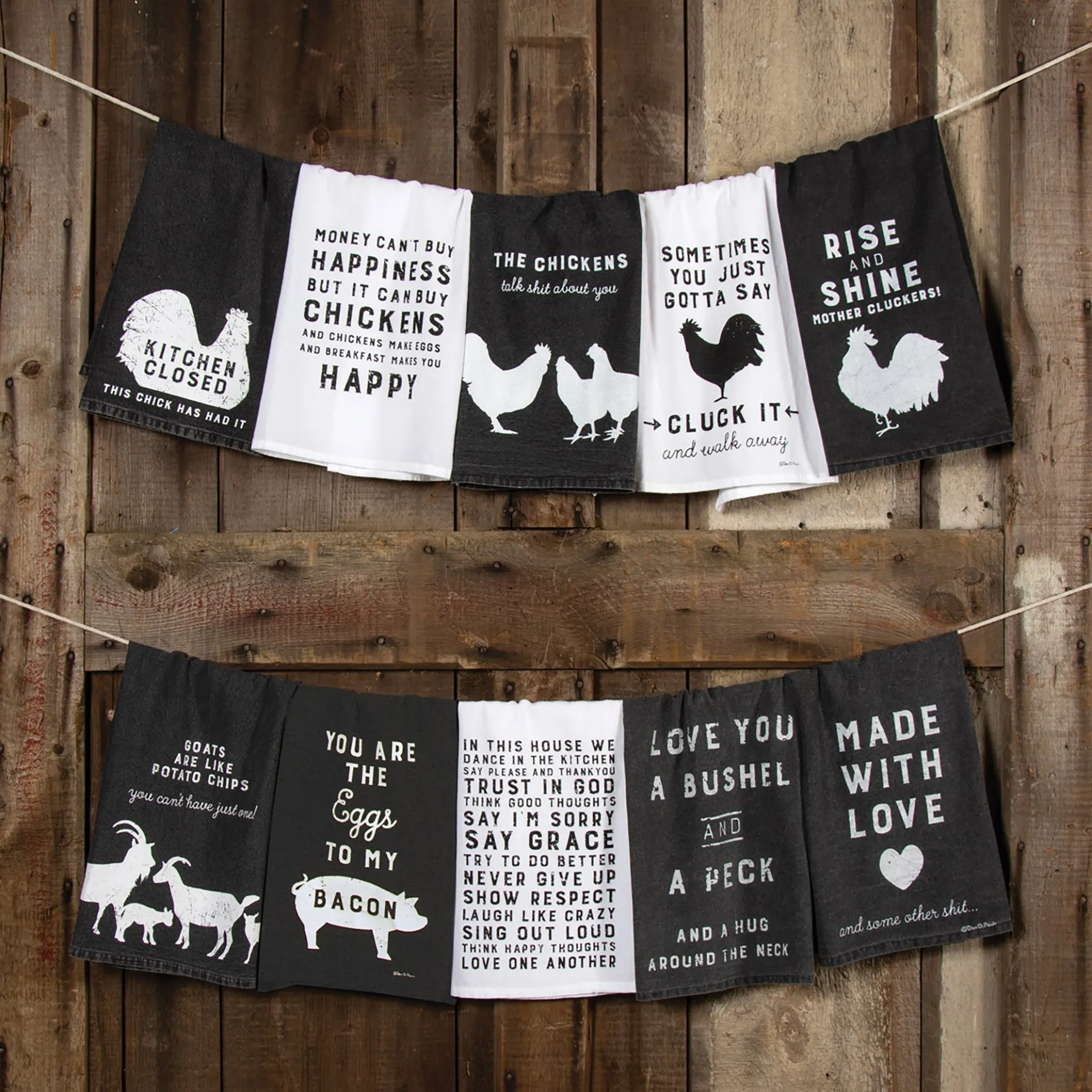 Goats Like Potato Chips Kitchen Towel