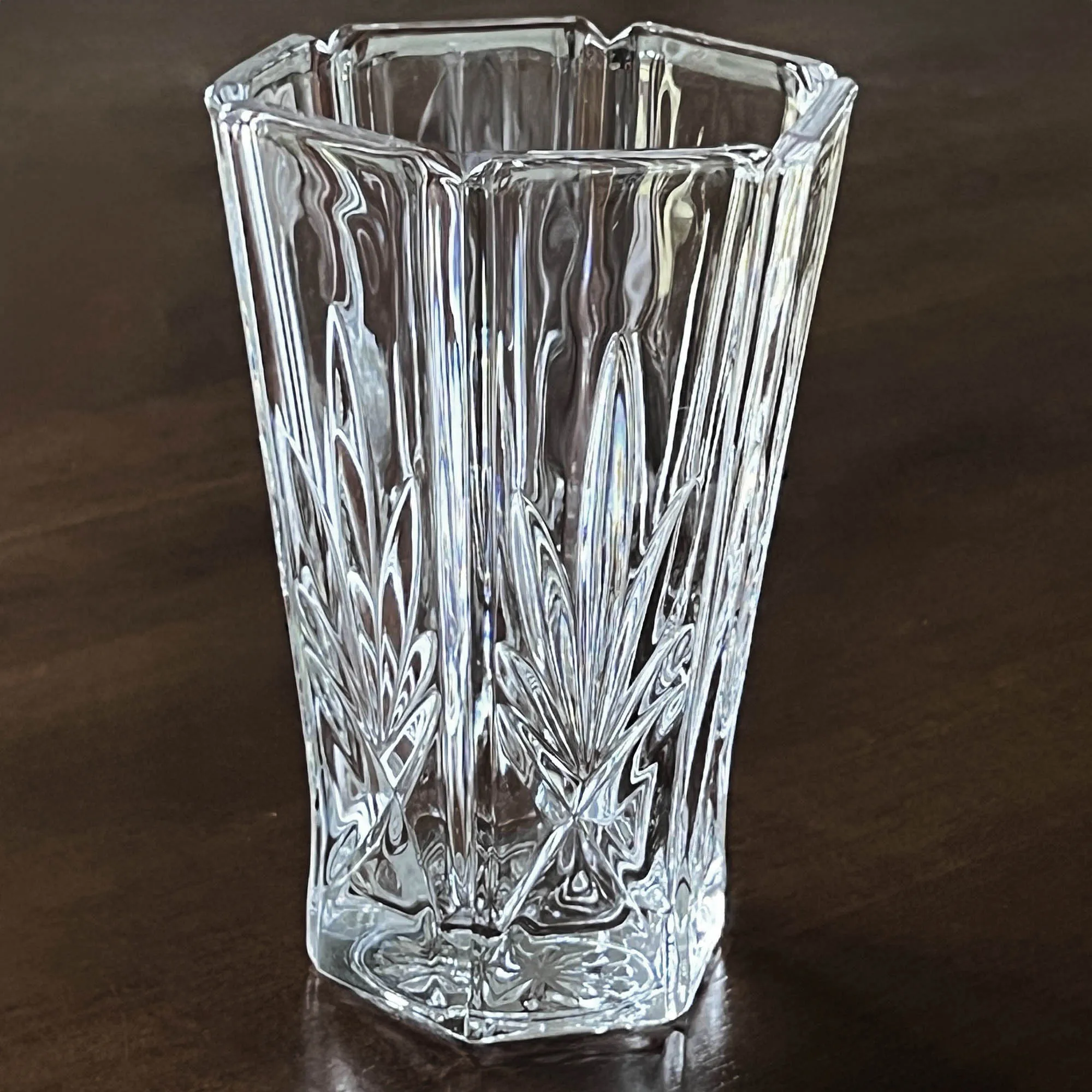 Gorham Crystal Vase 6-sided - 6.25" x 4.0" Vintage