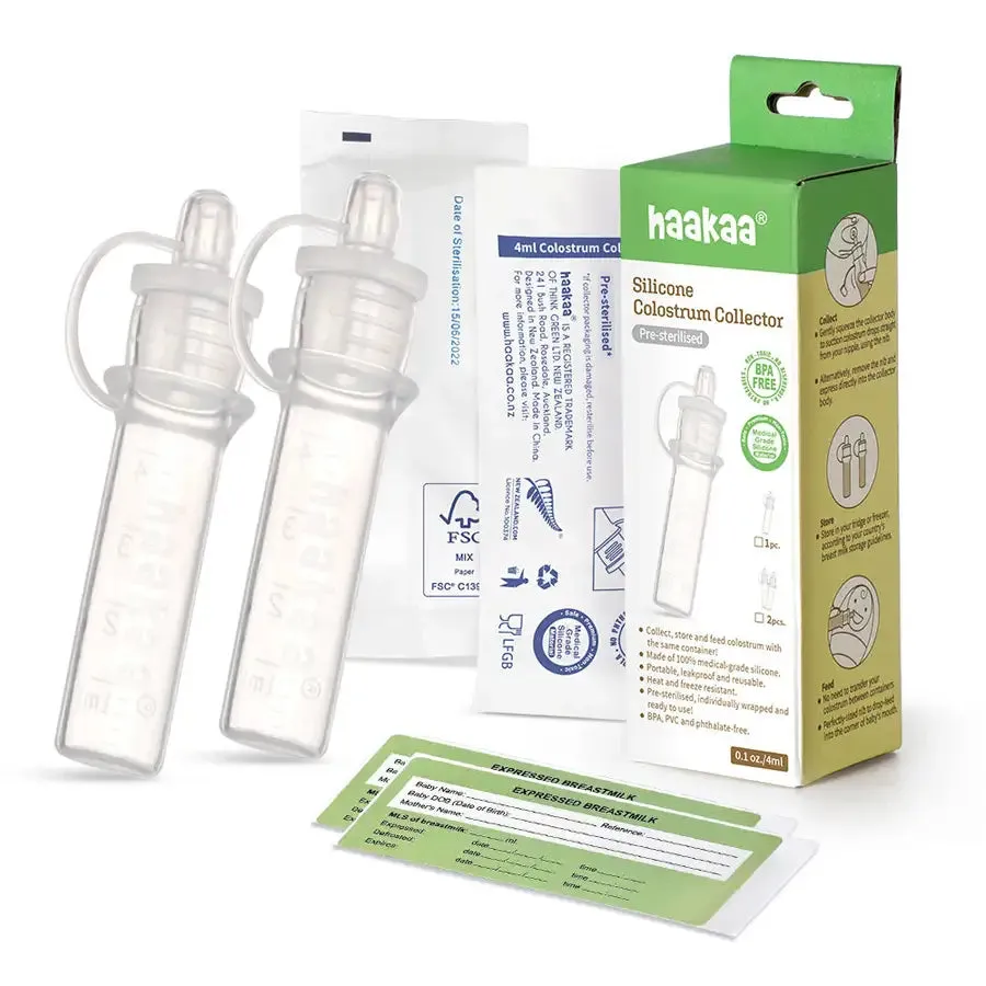 Haakaa Silicone Colostrum Collector x 2 (Pre-Sterilised)