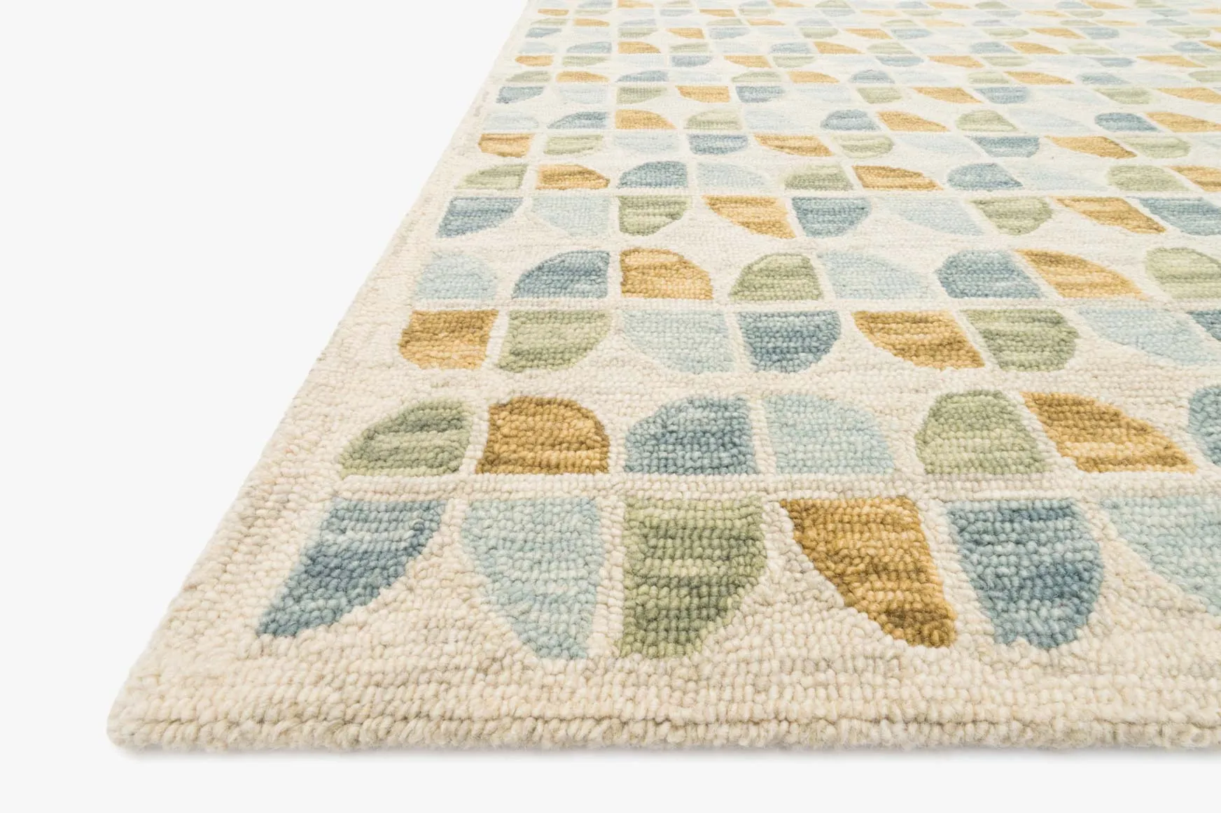 Hallu Rug in Ivory & Sky