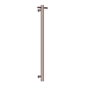 Heated Vertical Towel Rail 900MM Brushed Bronze