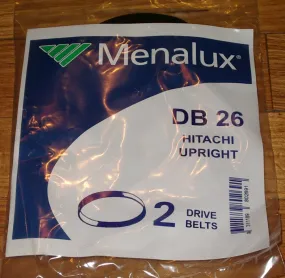 Hitachi Upright Vacuum Cleaner Agitator Belts (Pkt 2) - Menalux Part No. DB26