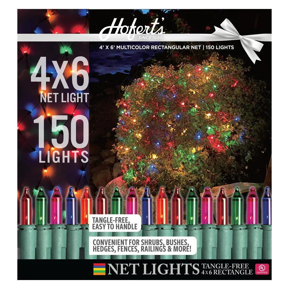 Hofert's 4 x 6 Clear or Multi 150 Net Lights