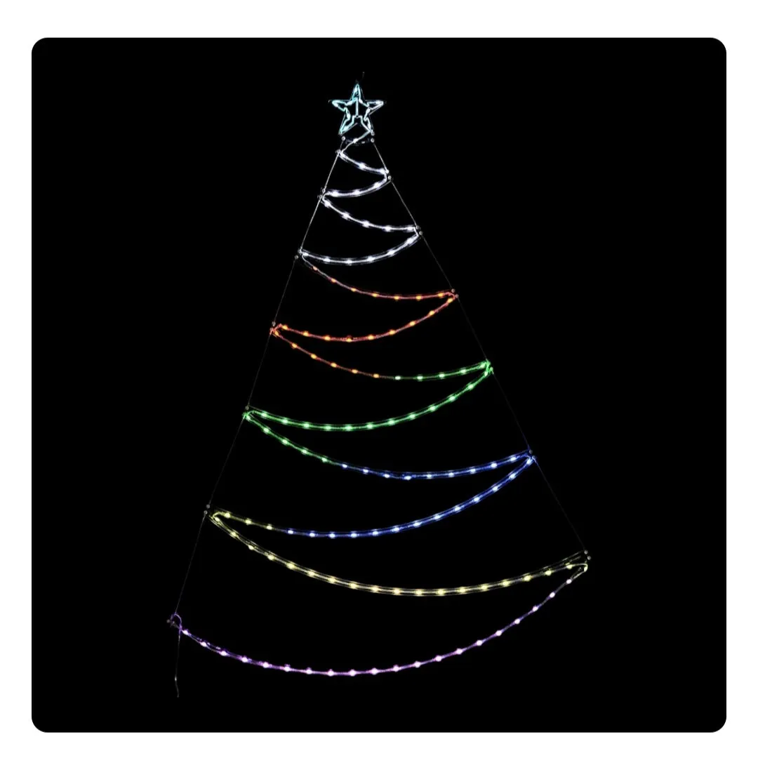 Hofert's 4.75FT LED Programmable Hanging Tree & Star Light- Remote & App Control