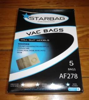 Hoover, Aquajet, Aquamaster, Aquaplus Vacuum Cleaner Bags (Pkt 5) - Part # AF278