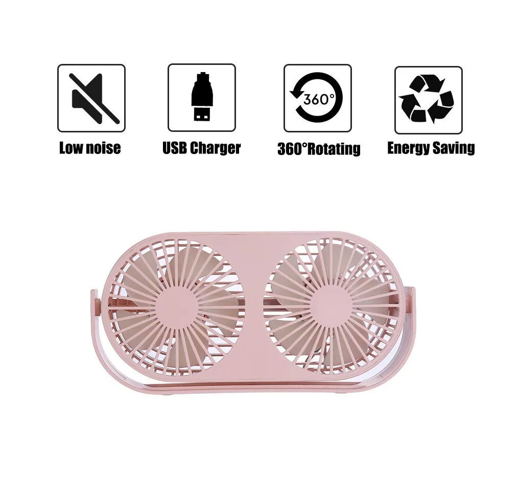 Hoteon F-Best 4.6 Inch Mini USB Desk Fan(Pink)