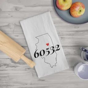 Illinois, 60532 Tea Towel