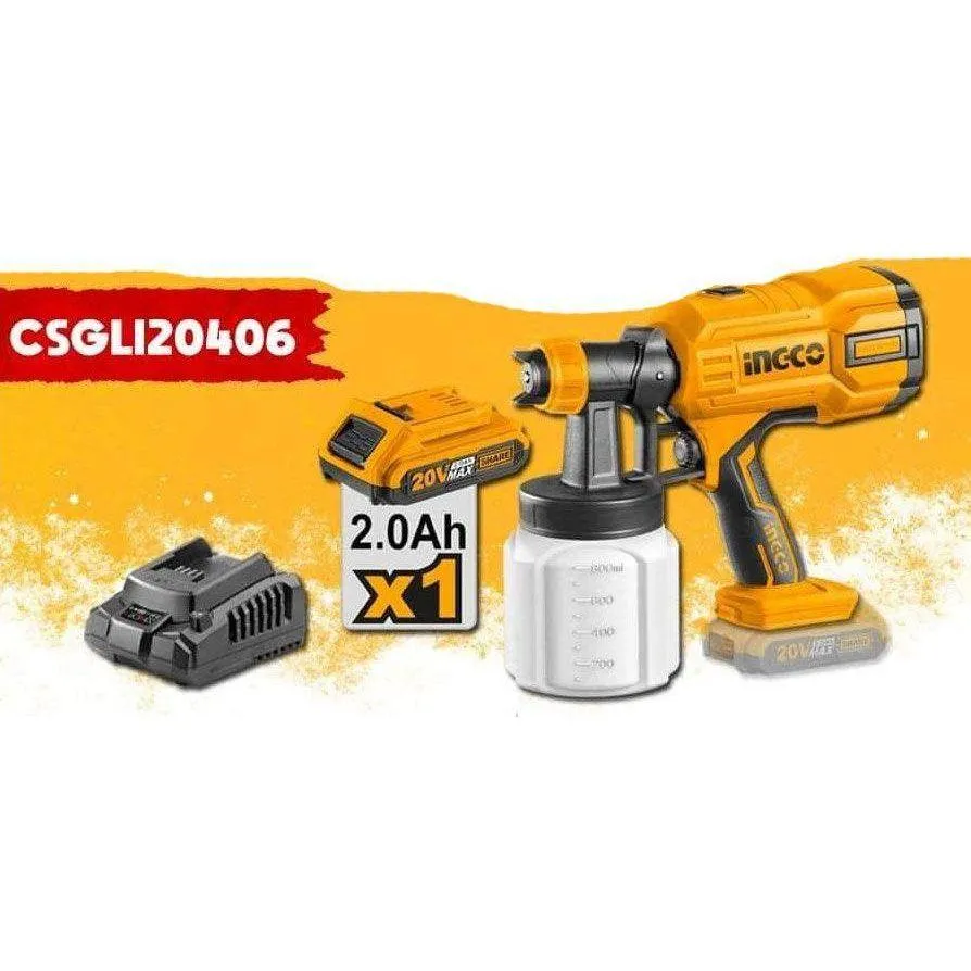 Ingco CSGLI20406 Li-Ion Spray Gun