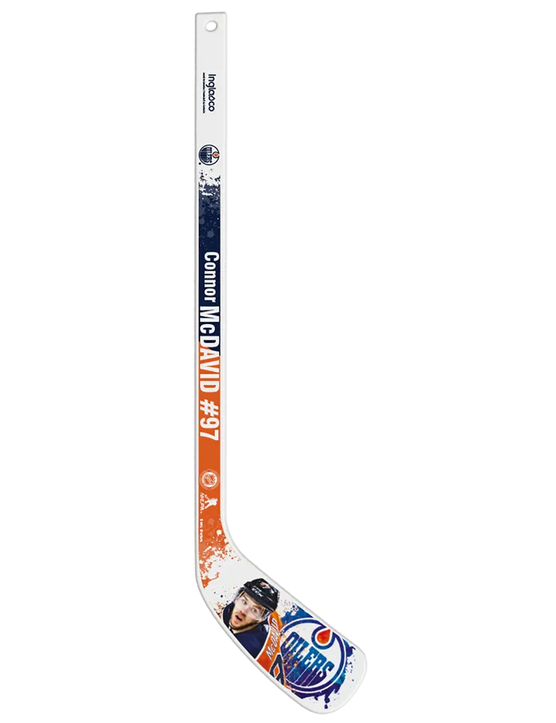 Inglasco NHL Edmonton Oilers Connor McDavid Mini Player Stick