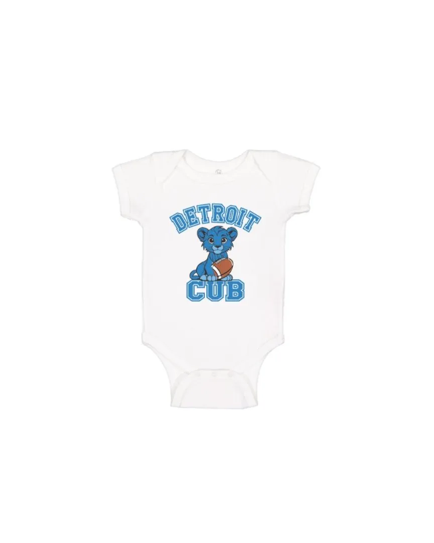 Ink Detroit - Detroit Cub Baby Onesie - White