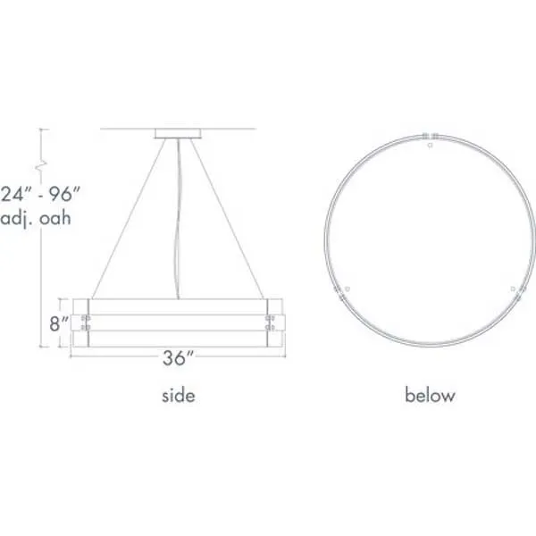 Invicta 16354-36-CH Indoor/Outdoor Cable Hung Pendant By Ultralights Lighting