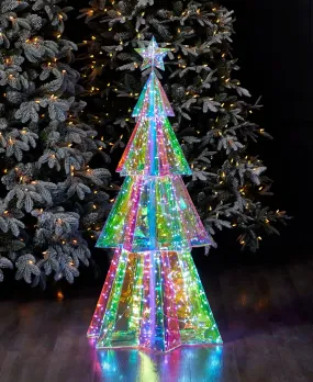 Iridescent Christmas Tree 45", LED lights