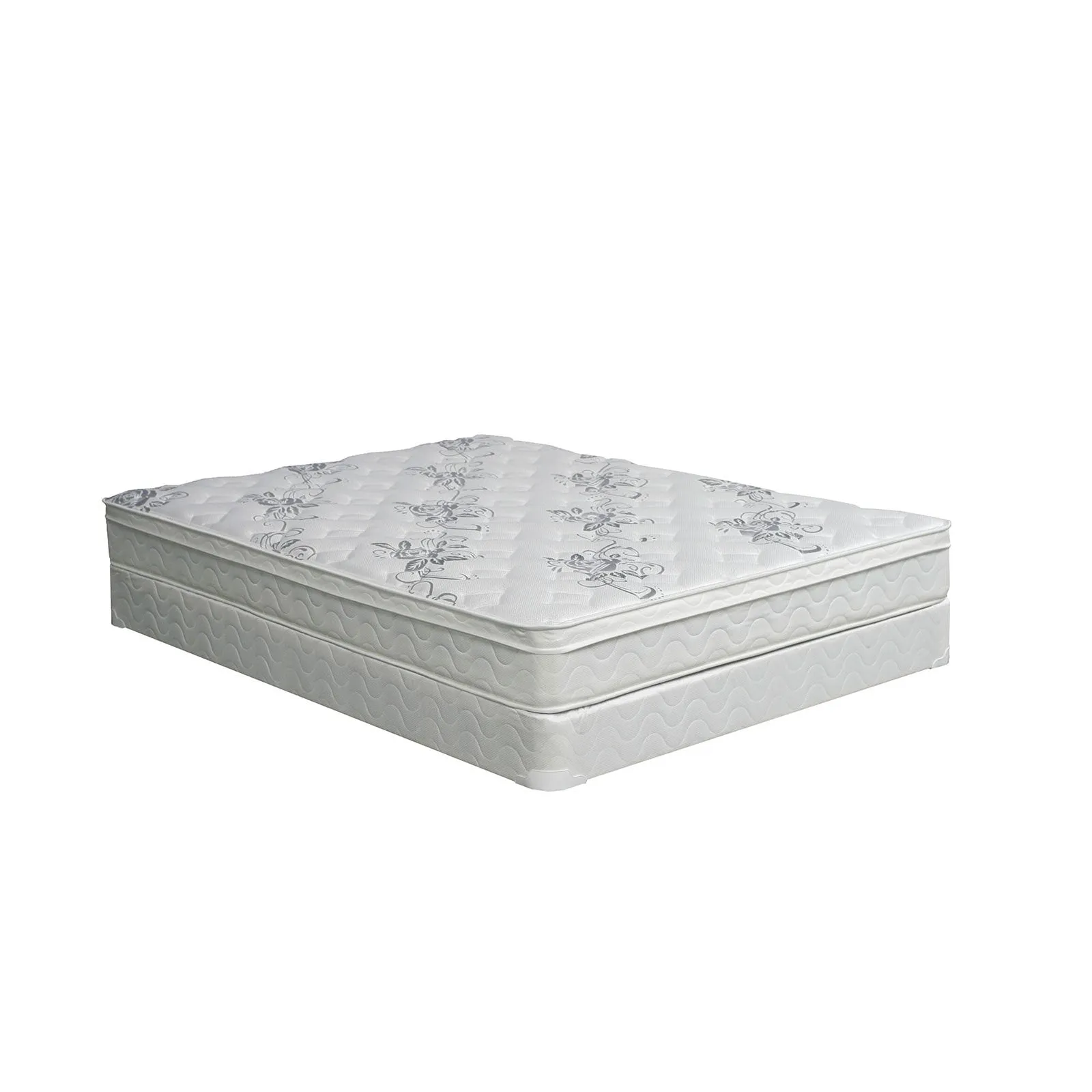 JALEN White 9" Euro Top Mattress, Cal.King