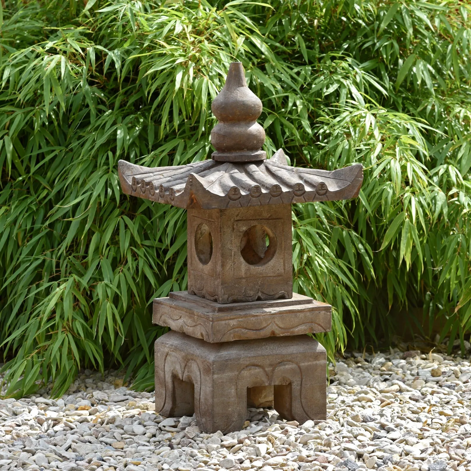 Japanese Style Stone Snow Lantern - Ishi Doro