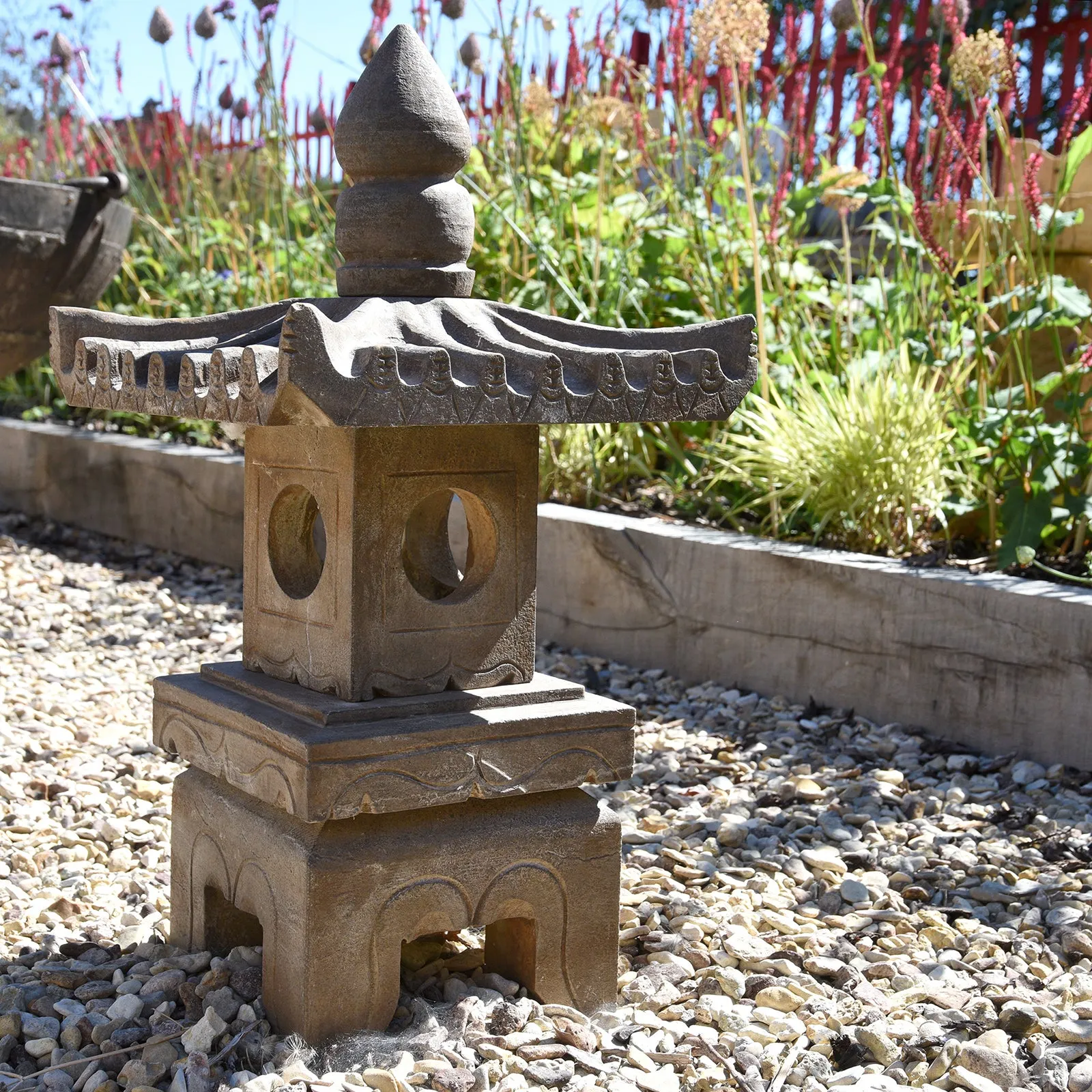 Japanese Style Stone Snow Lantern - Ishi Doro