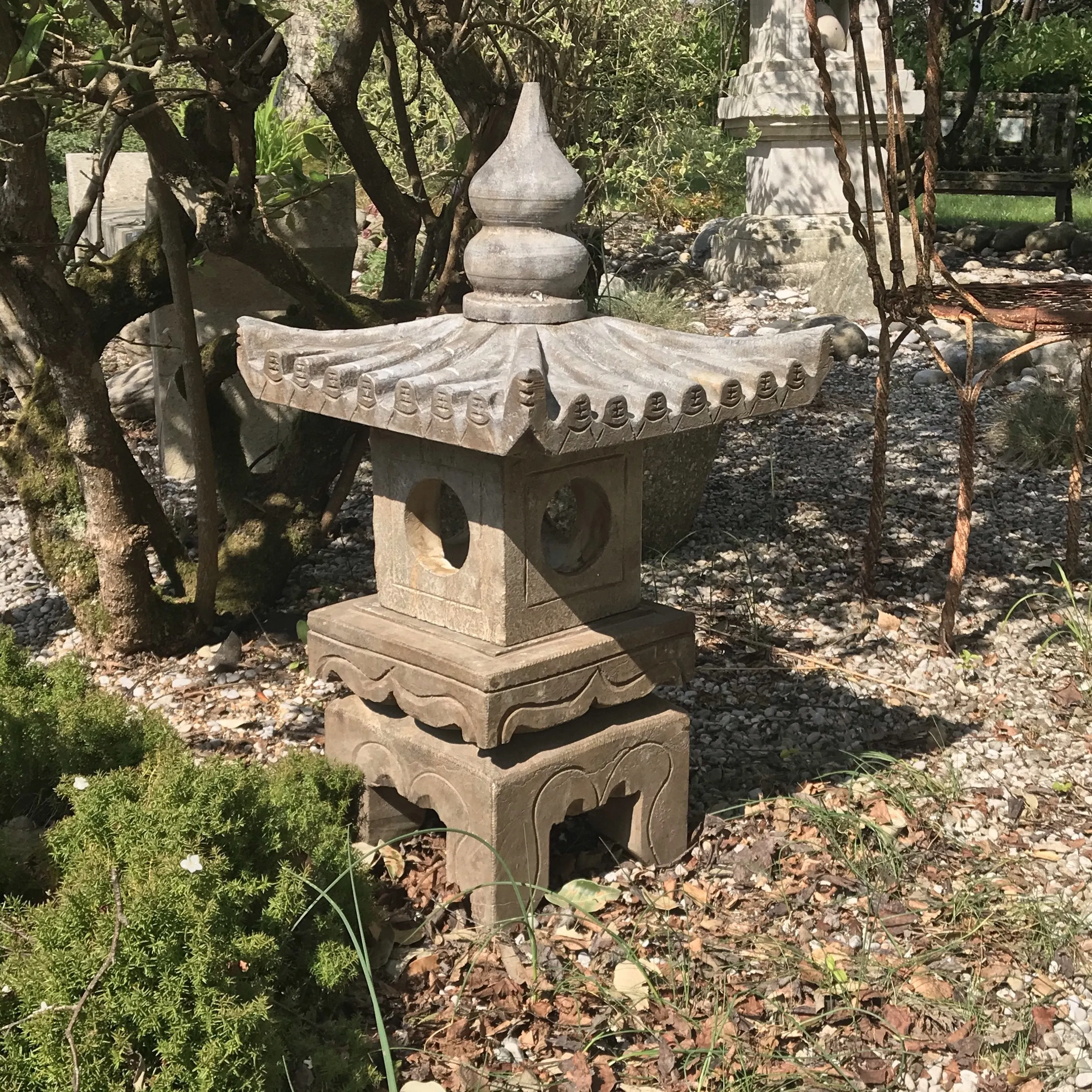 Japanese Style Stone Snow Lantern - Ishi Doro