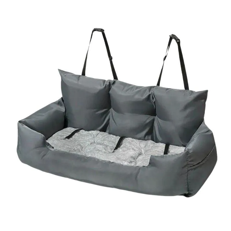 Julibee's Vibrant Waterproof Dog Car Seat | Space Grey | 4 Sizes