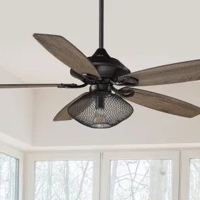 Keller ceiling fan with Led light and remote control 52 inch 10 speed