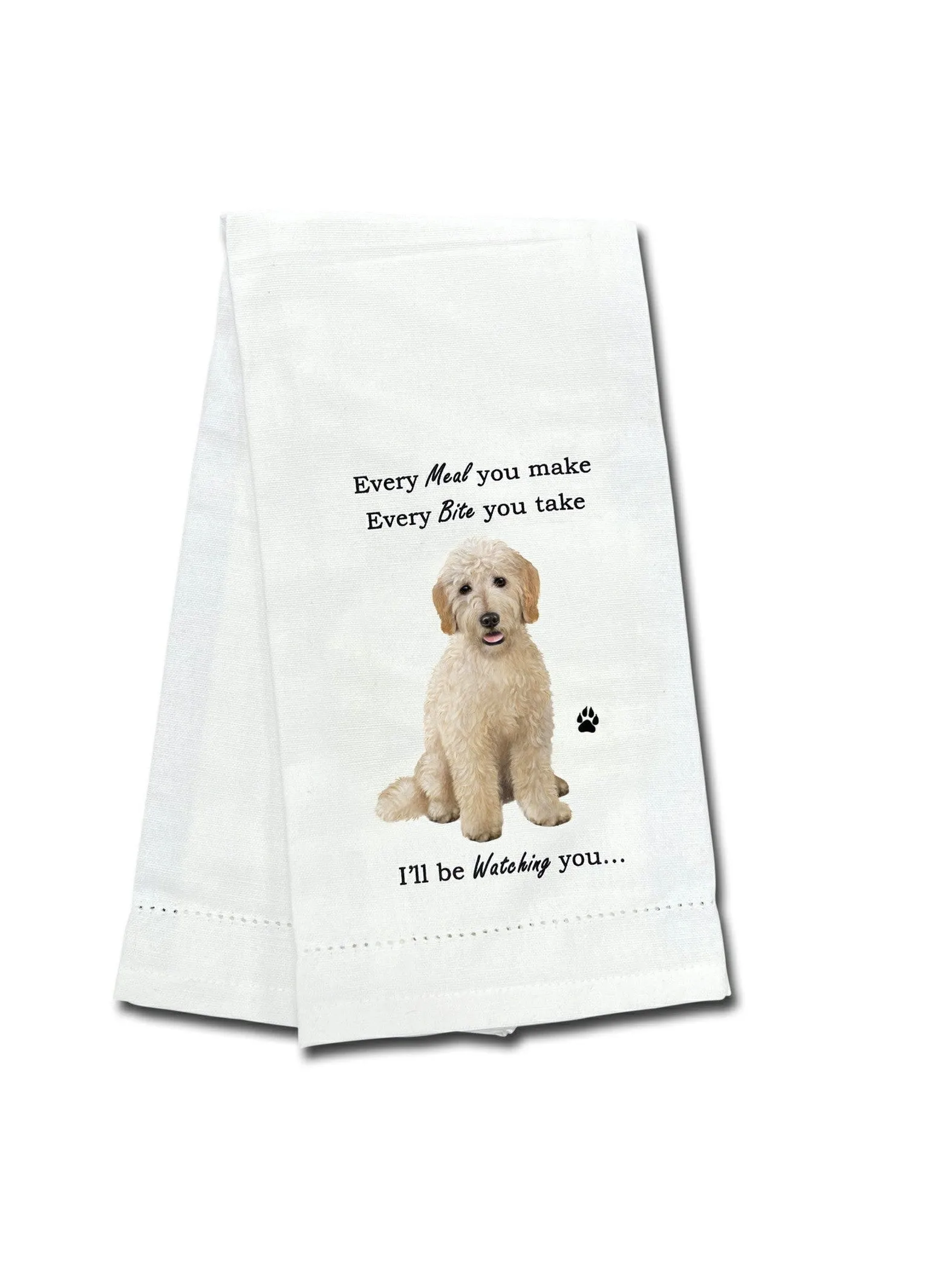 Kitchen Towel-Black Goldendoodle-Every Bite You Take-711-134