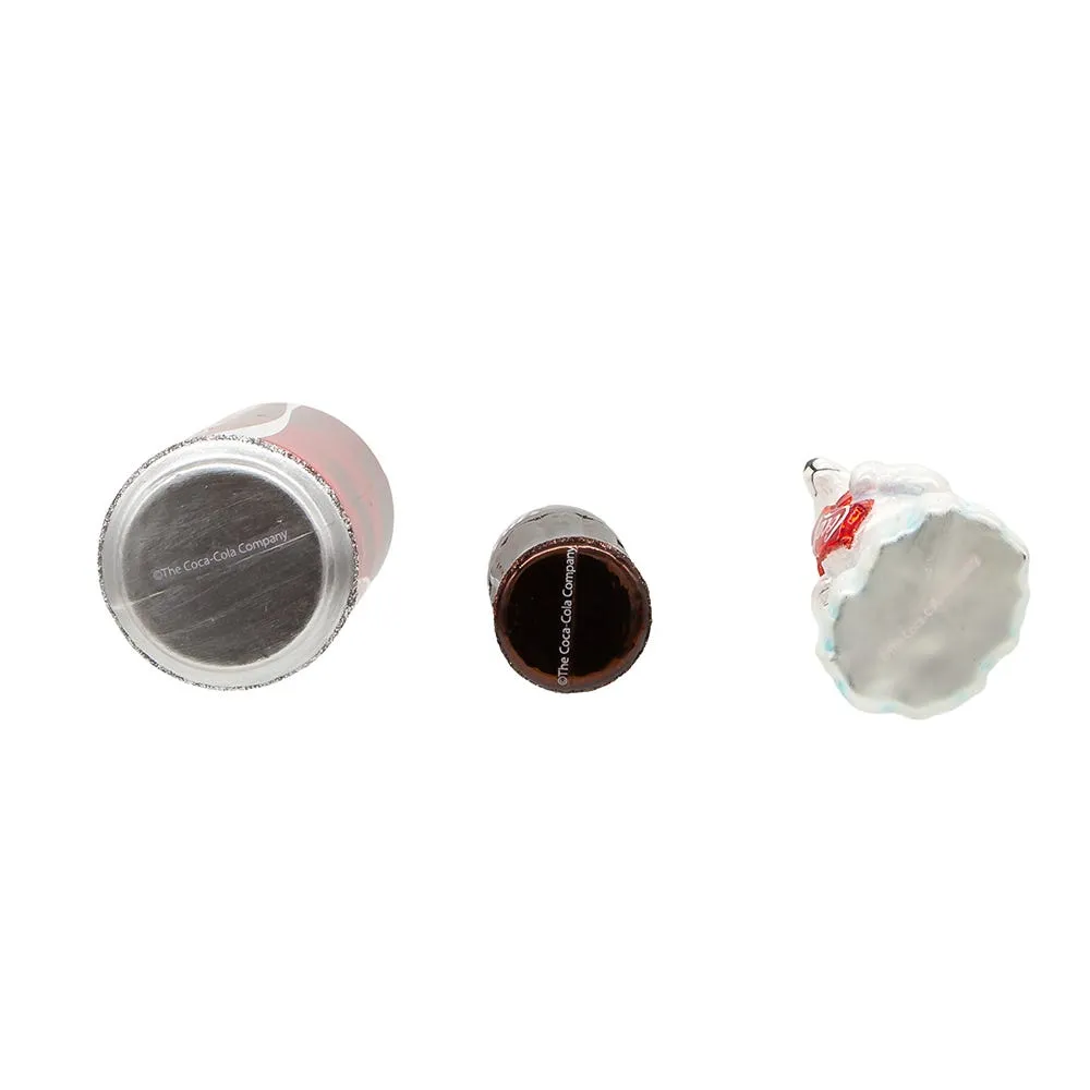 Kurt Adler 3.5-Inch Glass Coke Mini Ornament, 3-Piece Set