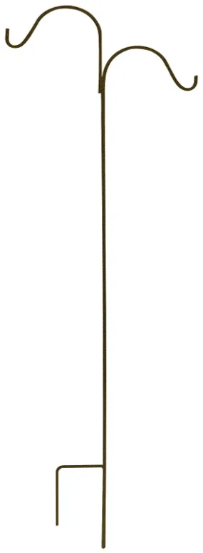 Landscapers Select 5195714 Shepherd Hook, 24 in L, 84 in H, Steel, Hammertone Bronze, Matte, Floor Standing Mounting :EA: QUANTITY: 1