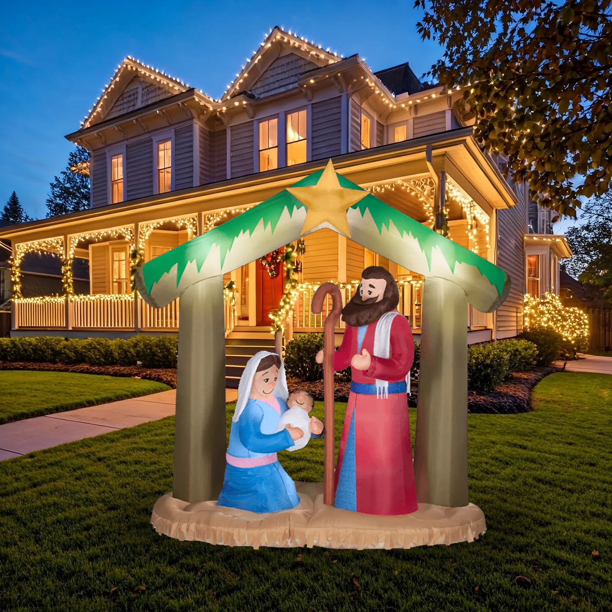 Large Nativity Scene - 6FT Illuminated Inflatable