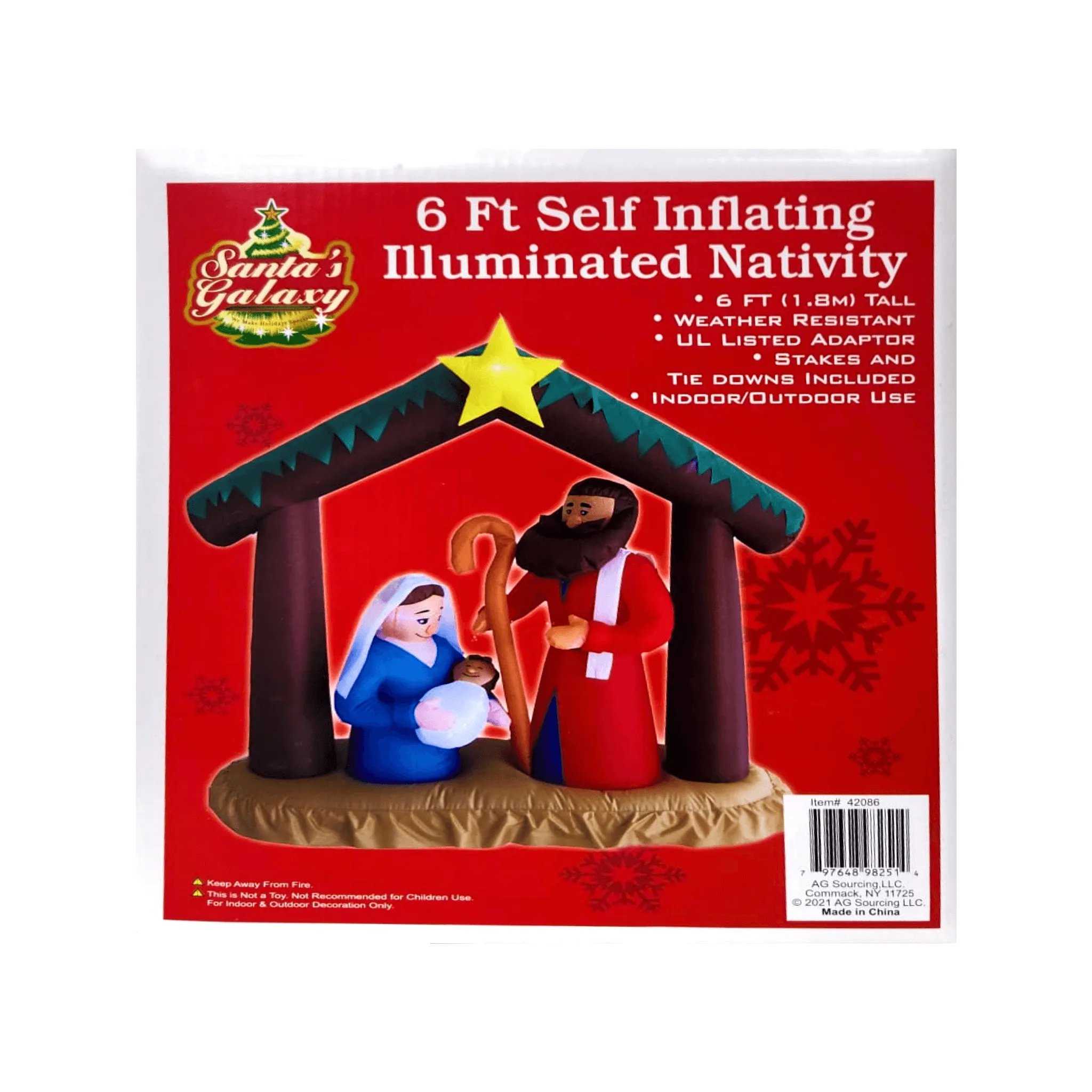 Large Nativity Scene - 6FT Illuminated Inflatable