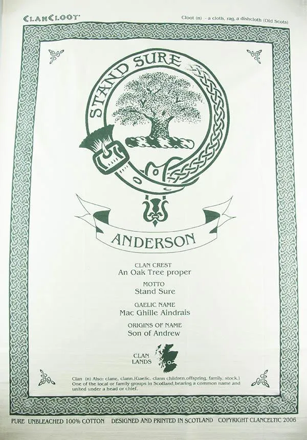 Leslie Clan Tea Towel