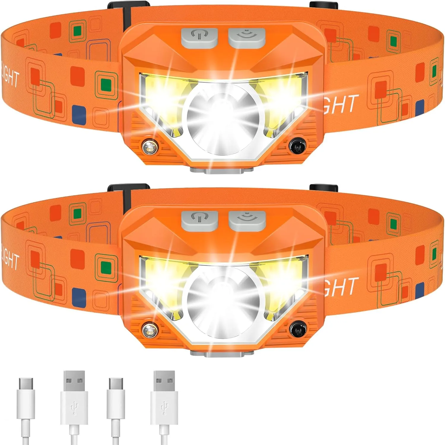 LHKNL 1200 Lumen Ultra-Light Bright LED Rechargeable Headlight