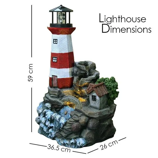 Lighthouse Water Feature Outdoor With LED