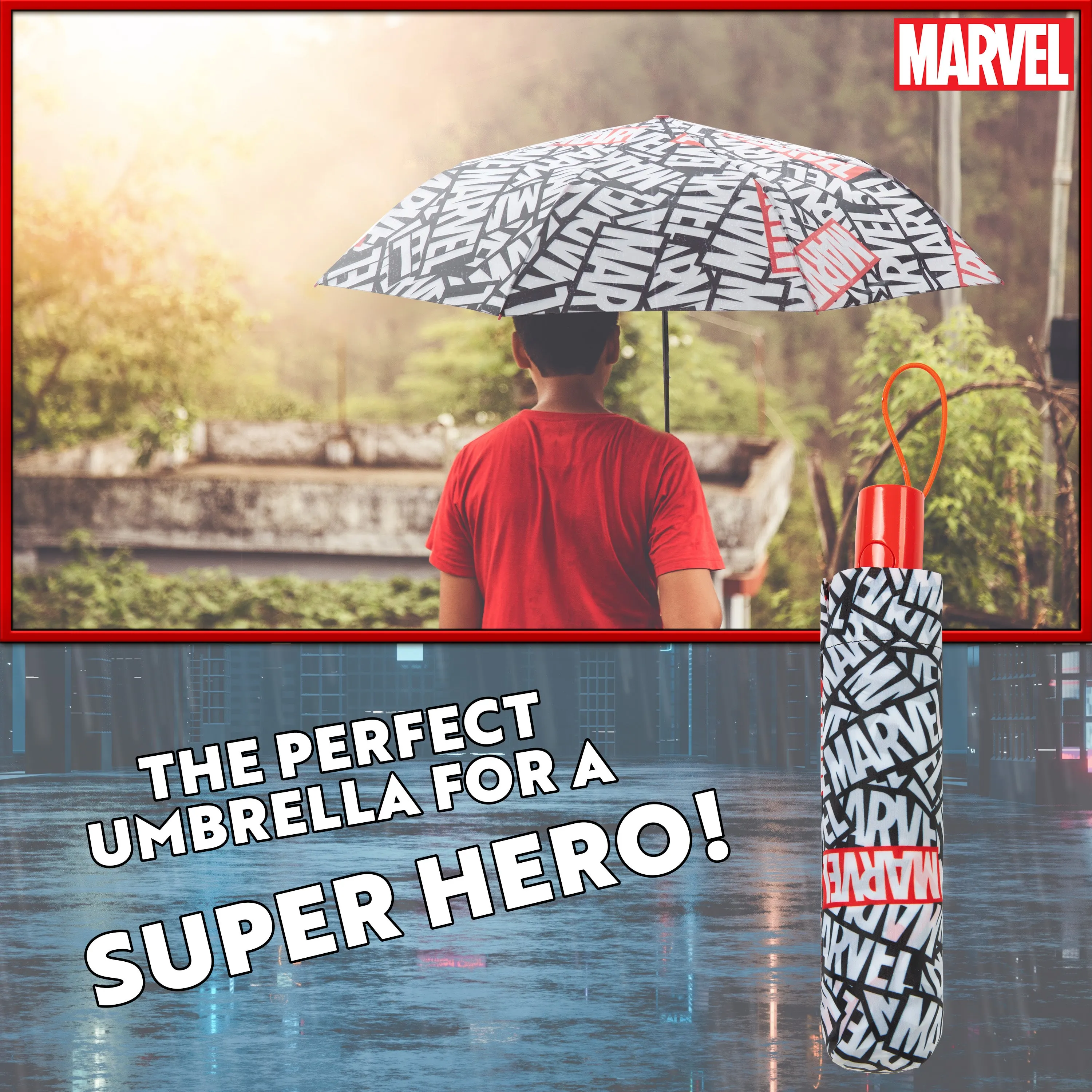 Marvel Kids Umbrella - Folding Telescopic Umbrella