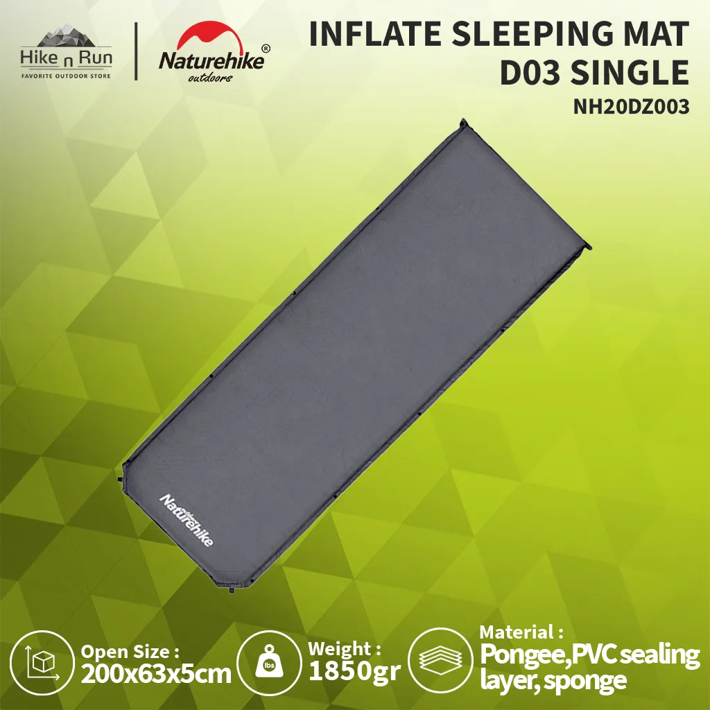 MATRAS TIDUR NATUREHIKE NH20DZ003 SELF INFLATABLE SLEEPING MAT D03