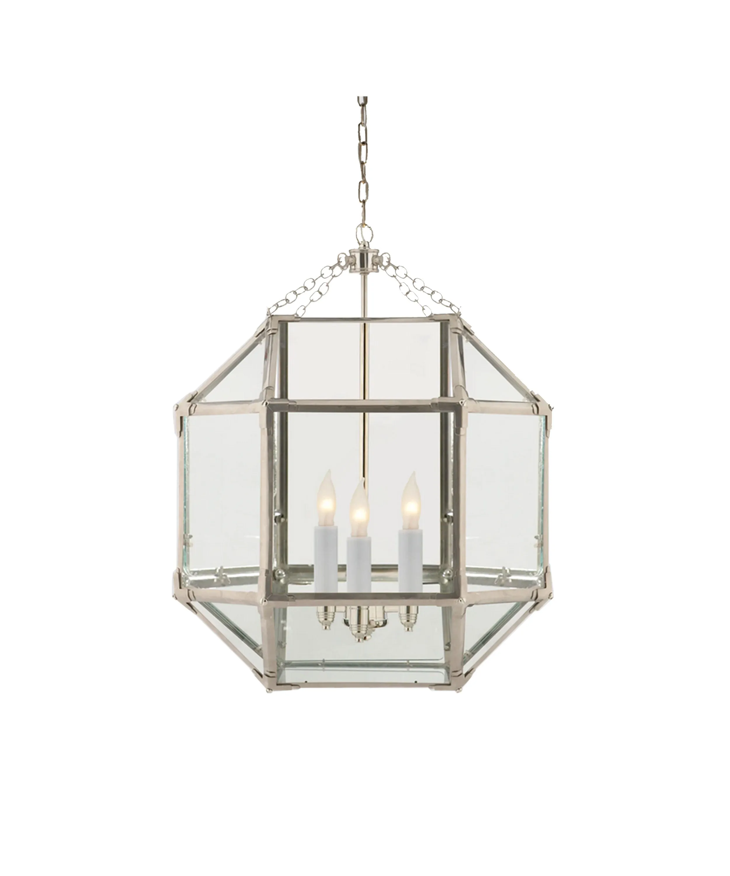 Medium Morris Lantern, Polished Nickel