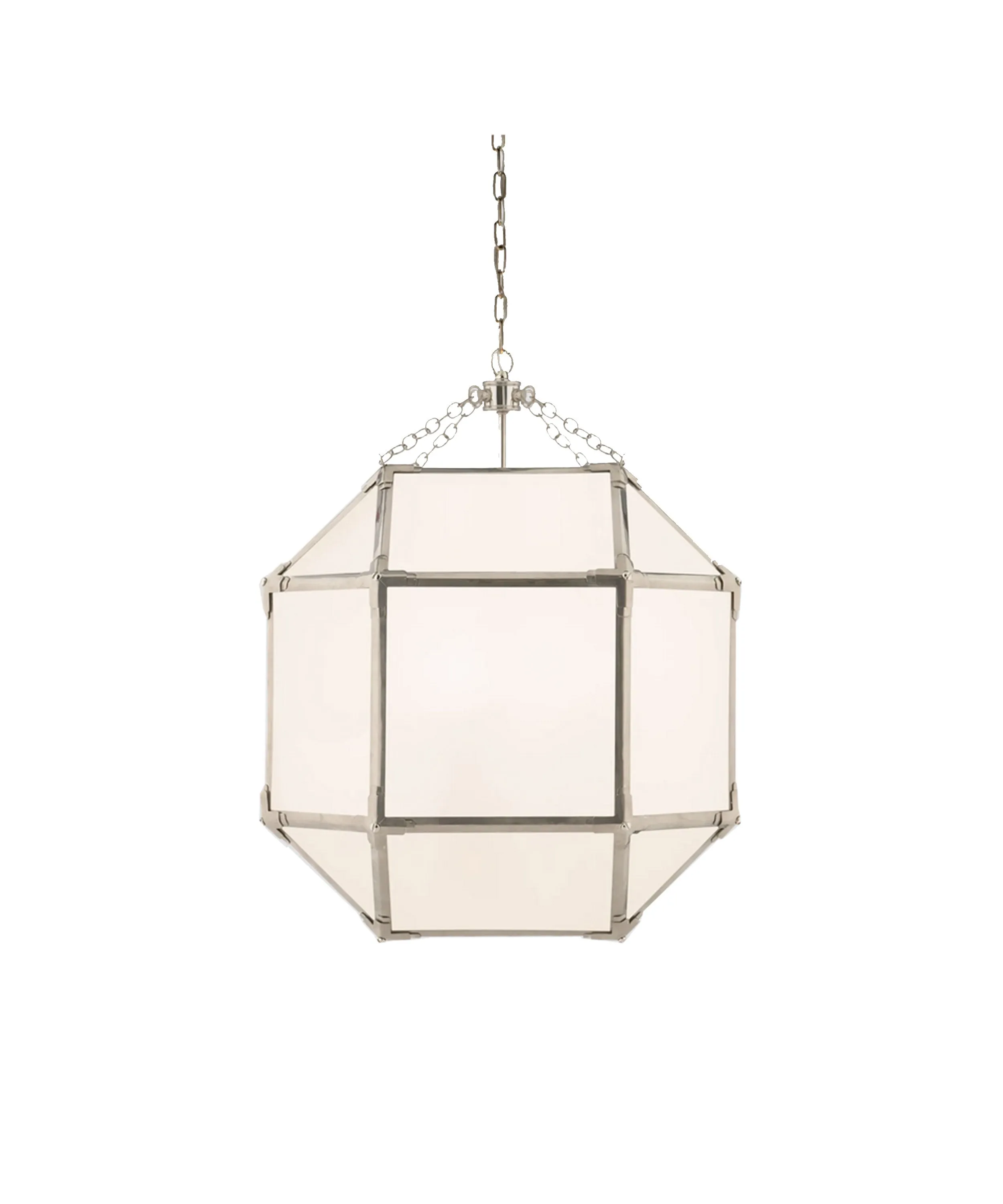 Medium Morris Lantern, Polished Nickel